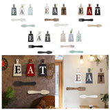 Maxbell 5Pcs Decorative Hanging Wooden Letters Room Farmhouse Rustic Wood Decoration A
