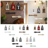 Maxbell 5Pcs Decorative Hanging Wooden Letters Room Farmhouse Rustic Wood Decoration A
