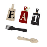 Maxbell 5Pcs Decorative Hanging Wooden Letters Room Farmhouse Rustic Wood Decoration B