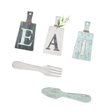 Maxbell 5Pcs Decorative Hanging Wooden Letters Room Farmhouse Rustic Wood Decoration C