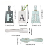 Maxbell 5Pcs Decorative Hanging Wooden Letters Room Farmhouse Rustic Wood Decoration C