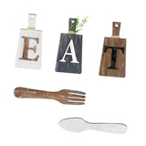 Maxbell 5Pcs Decorative Hanging Wooden Letters Room Farmhouse Rustic Wood Decoration E