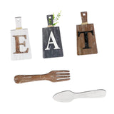 Maxbell 5Pcs Decorative Hanging Wooden Letters Room Farmhouse Rustic Wood Decoration E