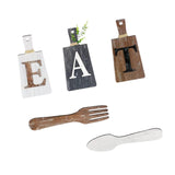 Maxbell 5Pcs Decorative Hanging Wooden Letters Room Farmhouse Rustic Wood Decoration E