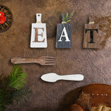 Maxbell 5Pcs Decorative Hanging Wooden Letters Room Farmhouse Rustic Wood Decoration E