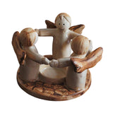 Maxbell Cartoon Angel Tea Light Candle Holder Resin Statue for Bookshelf Dining Room