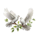 Maxbell White Dove Metal Wall Decor Hanging Bird Sculpture for Office Home Classroom