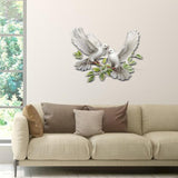 Maxbell White Dove Metal Wall Decor Hanging Bird Sculpture for Office Home Classroom