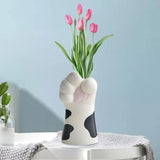 Maxbell Flower Arrangement Vase Cute Cat Claw Flower Vase for Dining Room Home Decor