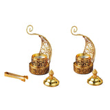 Maxbell Incense Burner Art Easy to Clean Metal Home Decor for Tabletop Hotel Parties with Clip