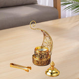 Maxbell Incense Burner Art Easy to Clean Metal Home Decor for Tabletop Hotel Parties with Clip