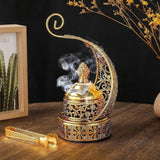 Maxbell Incense Burner Art Easy to Clean Metal Home Decor for Tabletop Hotel Parties with Clip