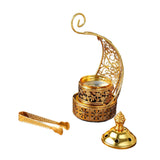Maxbell Incense Burner Art Easy to Clean Metal Home Decor for Tabletop Hotel Parties with Clip
