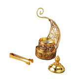 Maxbell Incense Burner Art Easy to Clean Metal Home Decor for Tabletop Hotel Parties with Clip