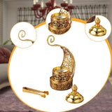 Maxbell Incense Burner Art Easy to Clean Metal Home Decor for Tabletop Hotel Parties with Clip