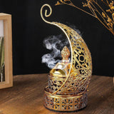 Maxbell Incense Burner Art Easy to Clean Metal Home Decor for Tabletop Hotel Parties without Clip