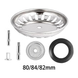 Maxbell Kitchen Sink Drain Strainer Sleek Drain Cover Sink Plug for Restaurant Hotel 8cm