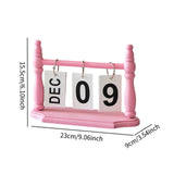 Maxbell Desk Calendar Ideal Gift Small Standing Flip Calendar for School Home Office Pink