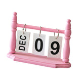 Maxbell Desk Calendar Ideal Gift Small Standing Flip Calendar for School Home Office Pink
