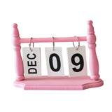 Maxbell Desk Calendar Ideal Gift Small Standing Flip Calendar for School Home Office Pink