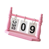 Maxbell Desk Calendar Ideal Gift Small Standing Flip Calendar for School Home Office Pink