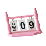 Maxbell Desk Calendar Ideal Gift Small Standing Flip Calendar for School Home Office Pink