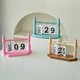 Maxbell Desk Calendar Ideal Gift Small Standing Flip Calendar for School Home Office Pink