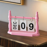 Maxbell Desk Calendar Ideal Gift Small Standing Flip Calendar for School Home Office Pink