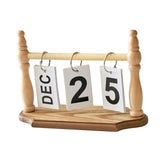 Maxbell Desk Calendar Ideal Gift Small Standing Flip Calendar for School Home Office Khaki