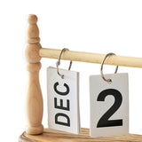 Maxbell Desk Calendar Ideal Gift Small Standing Flip Calendar for School Home Office Khaki