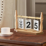 Maxbell Desk Calendar Ideal Gift Small Standing Flip Calendar for School Home Office Khaki