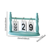 Maxbell Desk Calendar Ideal Gift Small Standing Flip Calendar for School Home Office Blue