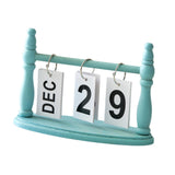 Maxbell Desk Calendar Ideal Gift Small Standing Flip Calendar for School Home Office Blue