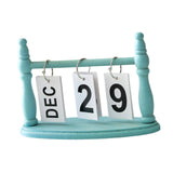 Maxbell Desk Calendar Ideal Gift Small Standing Flip Calendar for School Home Office Blue