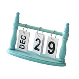 Maxbell Desk Calendar Ideal Gift Small Standing Flip Calendar for School Home Office Blue