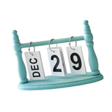 Maxbell Desk Calendar Ideal Gift Small Standing Flip Calendar for School Home Office Blue