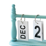 Maxbell Desk Calendar Ideal Gift Small Standing Flip Calendar for School Home Office Blue
