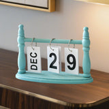 Maxbell Desk Calendar Ideal Gift Small Standing Flip Calendar for School Home Office Blue