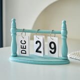 Maxbell Desk Calendar Ideal Gift Small Standing Flip Calendar for School Home Office Blue