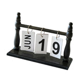 Maxbell Desk Calendar Ideal Gift Small Standing Flip Calendar for School Home Office Black