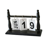 Maxbell Desk Calendar Ideal Gift Small Standing Flip Calendar for School Home Office Black