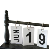 Maxbell Desk Calendar Ideal Gift Small Standing Flip Calendar for School Home Office Black