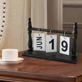 Maxbell Desk Calendar Ideal Gift Small Standing Flip Calendar for School Home Office Black