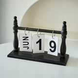 Maxbell Desk Calendar Ideal Gift Small Standing Flip Calendar for School Home Office Black