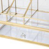 Maxbell Cosmetic Organizer Vanity Simple Solid Makeup Storage Box for Jewelry Lotion L