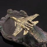 Maxbell Brass Aircraft Ornament Copper Fighter Sculpture = for Cafe Tea Room Bedroom