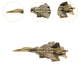 Maxbell Brass Aircraft Ornament Copper Fighter Sculpture = for Cafe Tea Room Bedroom