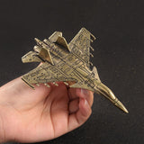 Maxbell Brass Aircraft Ornament Copper Fighter Sculpture = for Cafe Tea Room Bedroom