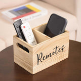 Maxbell Remote Control Holder Wooden Remote Organizer for Countertop NightStand Desk