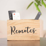 Maxbell Remote Control Holder Wooden Remote Organizer for Countertop NightStand Desk